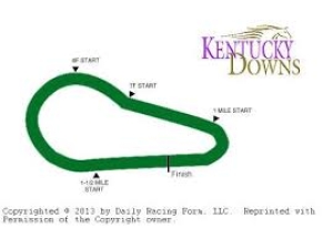 HOW MANY TURNS ARE ON THE KENTUCKY DOWNS TURF COURSE?