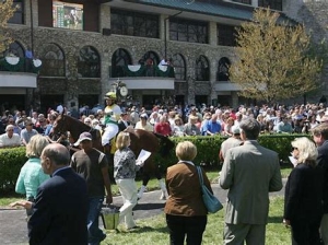 WHAT KENTUCKY BLUE GRASS FARM IS LOCATED NEXT TO KEENELAND RACETRACK AND HOLDS THE RECORD FOR MOST WINS BY AN OWNER IN THE BLUE GRASS STAKES?