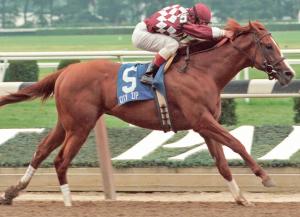WHO WAS THE FIRST HORSE TO WIN ALL THREE GRADED STAKES RACES FOR 2-YEAR-OLDS AT SARATOGA